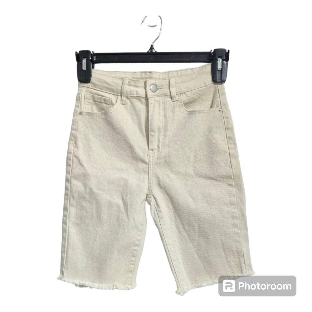Shein Beige Bermudas Denim Shorts Womens Size Small
